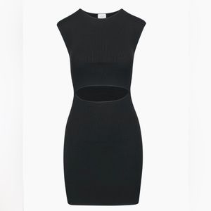NEW Aritzia Wilfred Cut-Out Knit Mini Dress